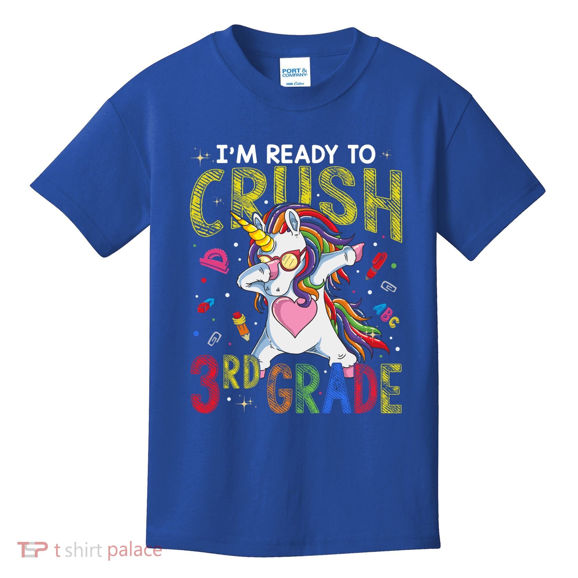 Im Ready To Crush 3Rd Grade Dabbing Unicorn Third Grade Great Gift Kids T-Shirt