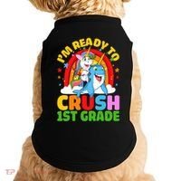 Im Ready To Crush 1St Grade Unicorn Narwhal Back To School Funny Gift Doggie Tank thumb 0