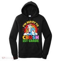Im Ready To Crush 1St Grade Unicorn Narwhal Back To School Funny Gift Women's Hoodie thumb 0