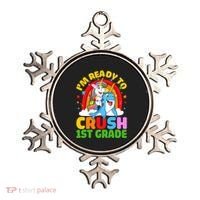 Im Ready To Crush 1St Grade Unicorn Narwhal Back To School Funny Gift Ornament thumb 0