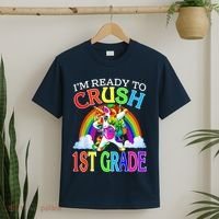 Im Ready To Crush 1st Grade Unicorn Back To School T-Shirt thumb 2