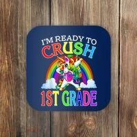 Im Ready To Crush 1st Grade Unicorn Back To School Coaster thumb 0