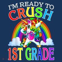 Im Ready To Crush 1st Grade Unicorn Back To School Mousepad thumb 1