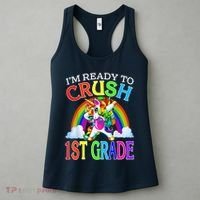 Im Ready To Crush 1st Grade Unicorn Back To School Women's Tank Top thumb 3