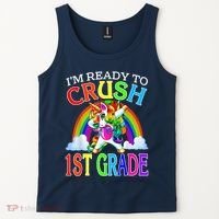 Im Ready To Crush 1st Grade Unicorn Back To School Tank Top thumb 2