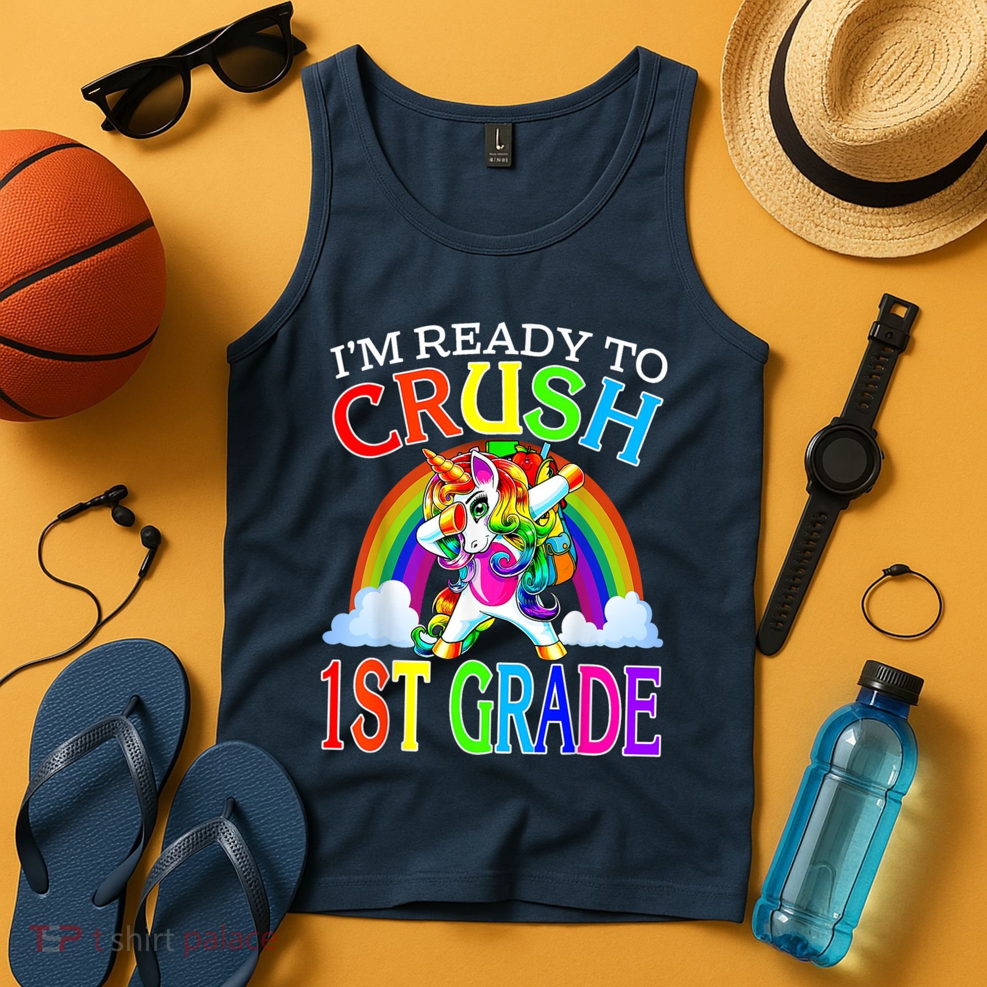 Im Ready To Crush 1st Grade Unicorn Back To School Tank Top