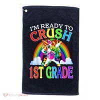 Im Ready To Crush 1st Grade Unicorn Back To School Golf Towel thumb 0