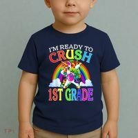 Im Ready To Crush 1st Grade Unicorn Back To School Toddler T-Shirt thumb 2