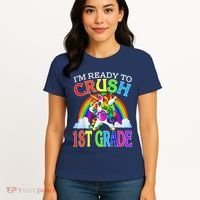 Im Ready To Crush 1st Grade Unicorn Back To School Women's T-Shirt thumb 4