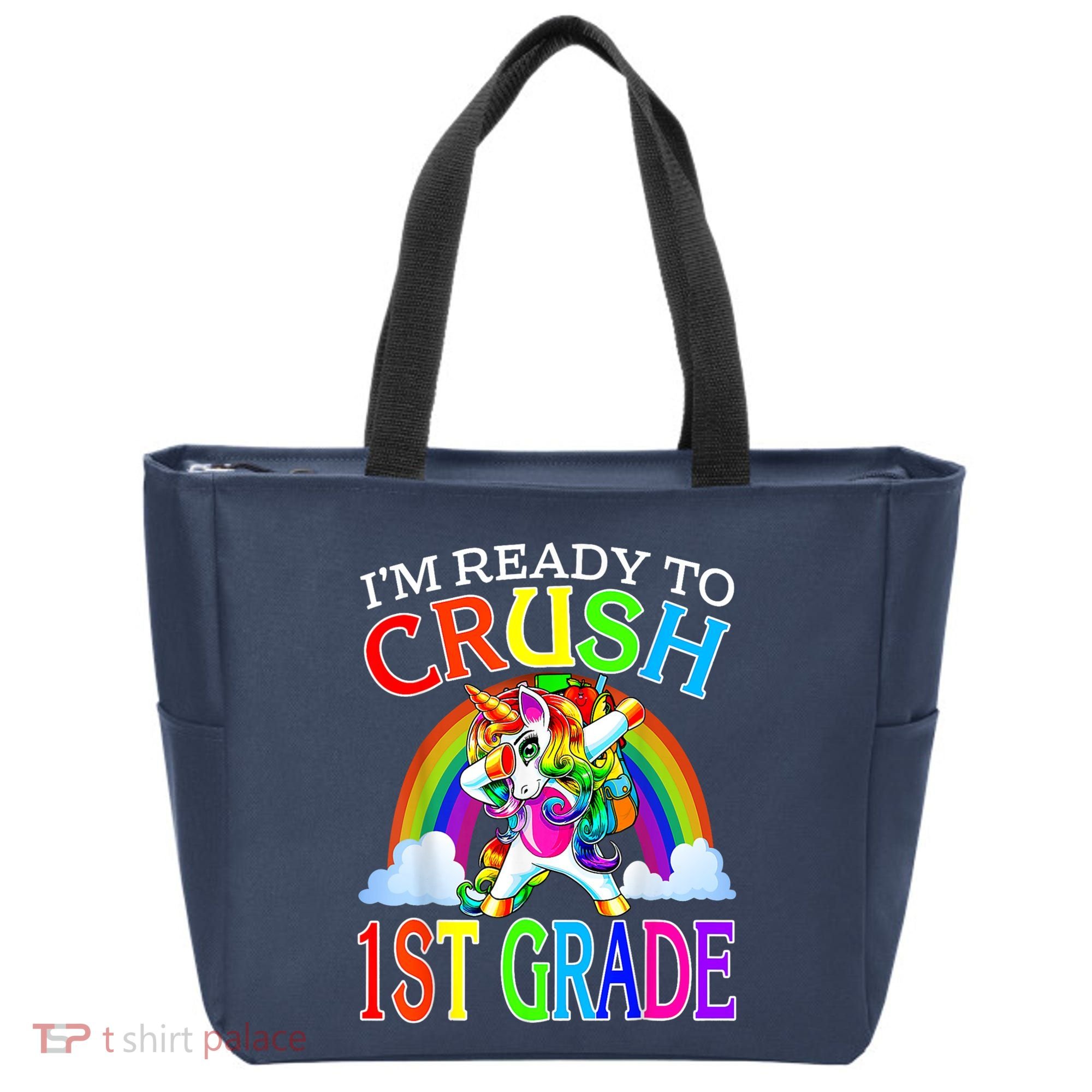 Im Ready To Crush 1st Grade Unicorn Back To School Tote Bag