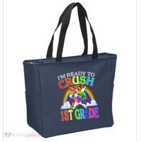 Im Ready To Crush 1st Grade Unicorn Back To School Tote Bag thumb 2