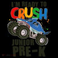 Im Ready To Crush Junior Pre K Shark Monster Truck Coffee Mug thumb 5