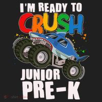 Im Ready To Crush Junior Pre K Shark Monster Truck Beanie thumb 2