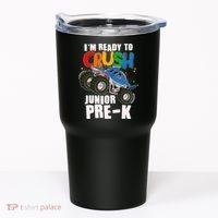 Im Ready To Crush Junior Pre K Shark Monster Truck Tumbler thumb 0