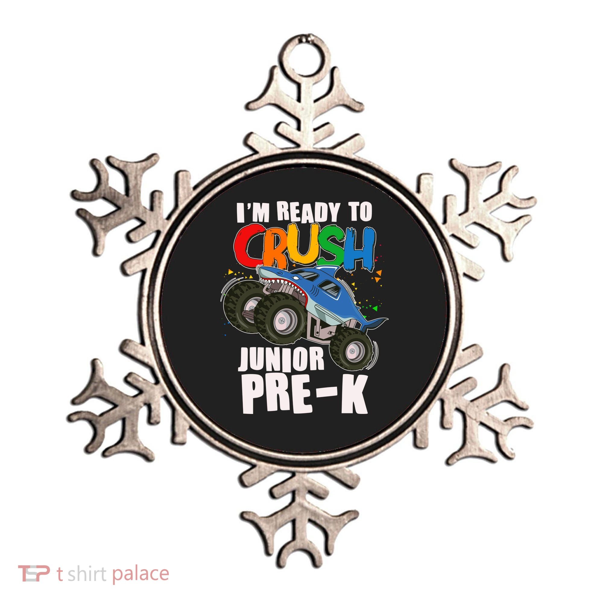 Im Ready To Crush Junior Pre K Shark Monster Truck Ornament