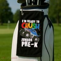 Im Ready To Crush Junior Pre K Shark Monster Truck Golf Towel thumb 2