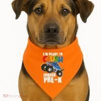 Im Ready To Crush Junior Pre K Shark Monster Truck USA-Made Doggie Bandana thumb 1