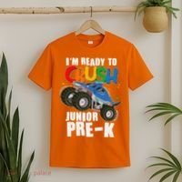 Im Ready To Crush Junior Pre K Shark Monster Truck T-Shirt thumb 2