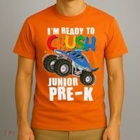 Im Ready To Crush Junior Pre K Shark Monster Truck T-Shirt thumb 3