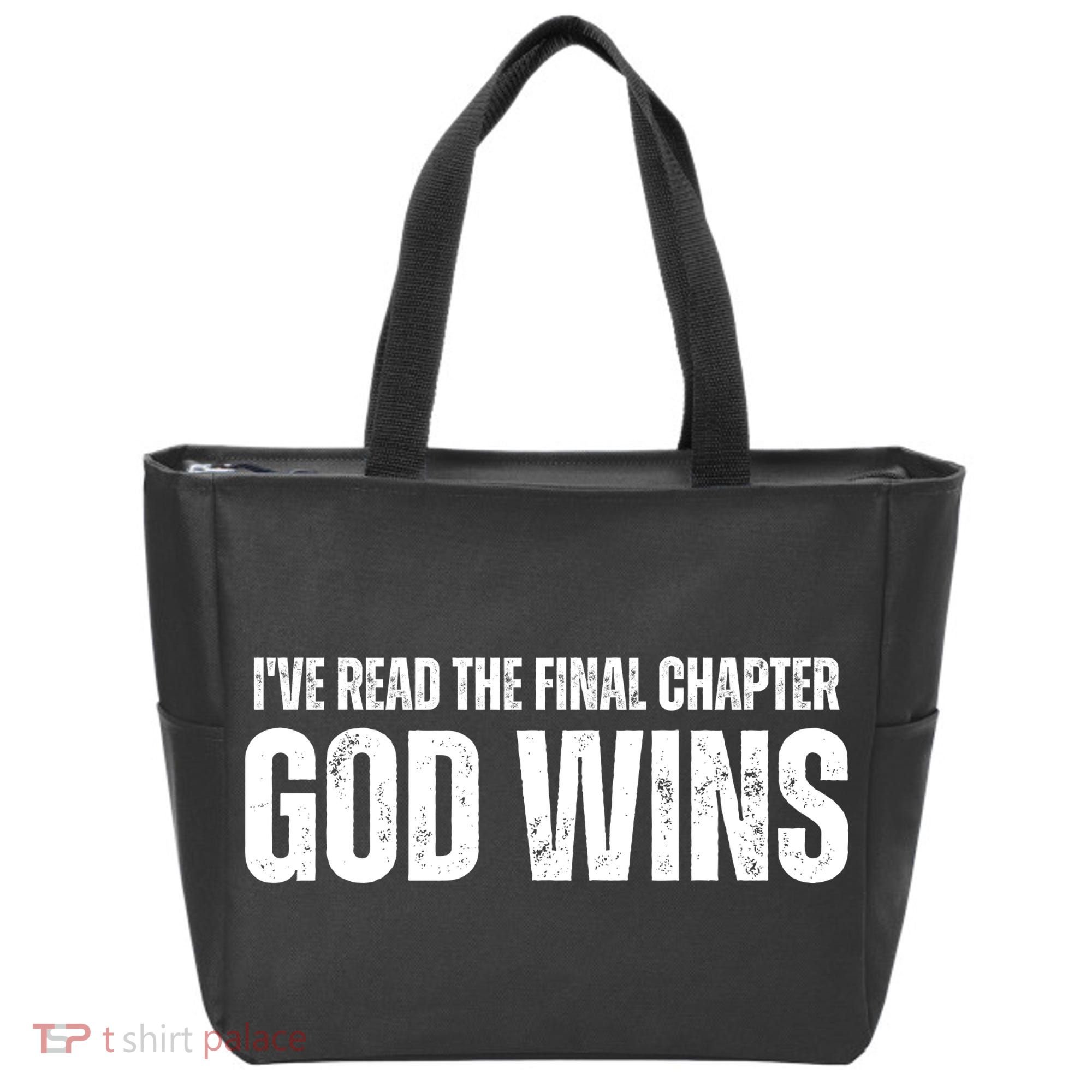 I've Read The Final Chapter God Wins Tote Bag