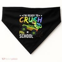 I'm Ready to Crush Kindergarten Dinosaur Back to School USA-Made Doggie Bandana thumb 0