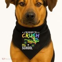 I'm Ready to Crush Kindergarten Dinosaur Back to School USA-Made Doggie Bandana thumb 1