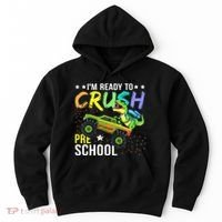 I'm Ready to Crush Kindergarten Dinosaur Back to School Hoodie thumb 0