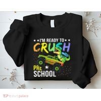 I'm Ready to Crush Kindergarten Dinosaur Back to School Sweatshirt thumb 2