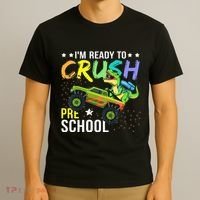 I'm Ready to Crush Kindergarten Dinosaur Back to School T-Shirt thumb 3