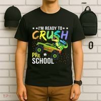 I'm Ready to Crush Kindergarten Dinosaur Back to School T-Shirt thumb 6