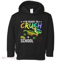 I'm Ready to Crush Kindergarten Dinosaur Back to School Toddler Hoodie thumb 0
