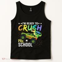 I'm Ready to Crush Kindergarten Dinosaur Back to School Tank Top thumb 2