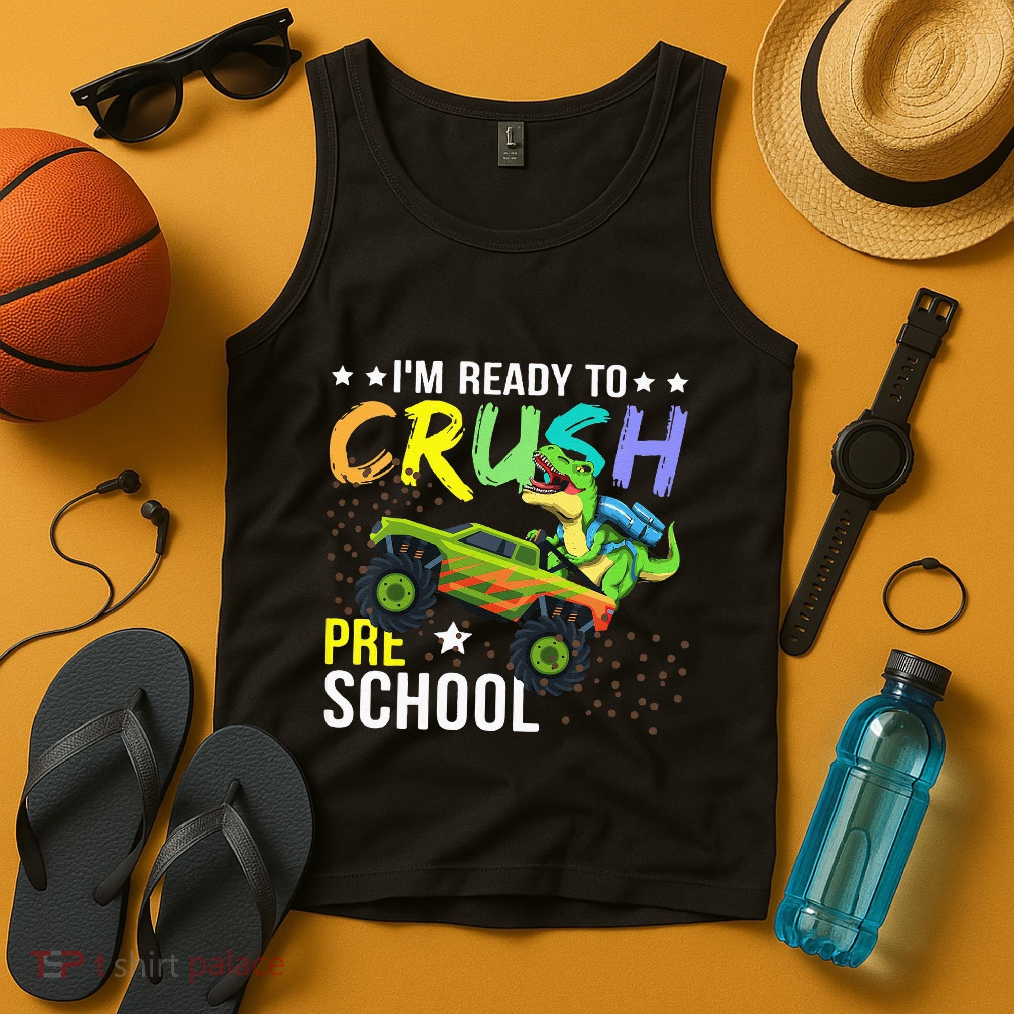 I'm Ready to Crush Kindergarten Dinosaur Back to School Tank Top