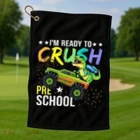 I'm Ready to Crush Kindergarten Dinosaur Back to School Golf Towel thumb 1