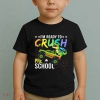 I'm Ready to Crush Kindergarten Dinosaur Back to School Toddler T-Shirt thumb 2