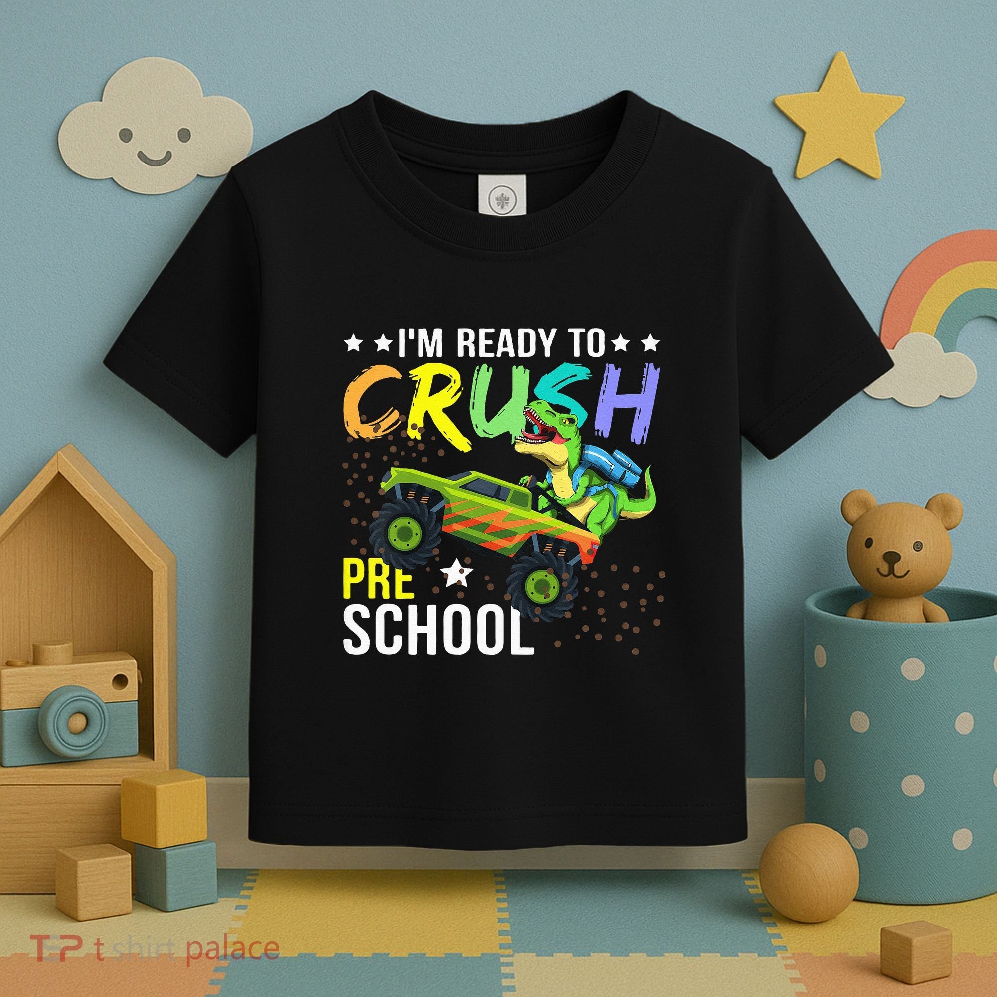 I'm Ready to Crush Kindergarten Dinosaur Back to School Toddler T-Shirt
