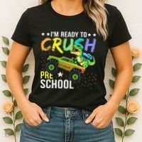 I'm Ready to Crush Kindergarten Dinosaur Back to School Women's T-Shirt thumb 2