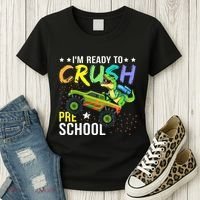 I'm Ready to Crush Kindergarten Dinosaur Back to School Women's T-Shirt thumb 3