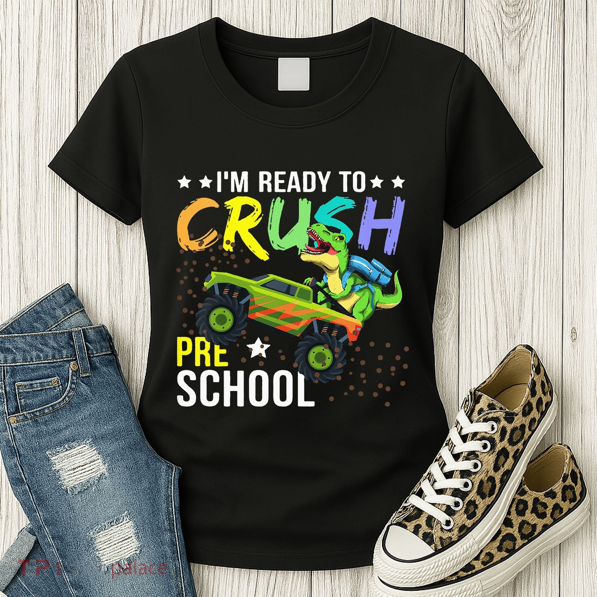 I'm Ready to Crush Kindergarten Dinosaur Back to School Women's T-Shirt