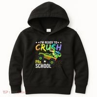 I'm Ready to Crush Kindergarten Dinosaur Back to School Kids Hoodie thumb 0