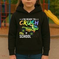 I'm Ready to Crush Kindergarten Dinosaur Back to School Kids Hoodie thumb 3