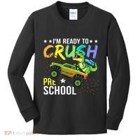 I'm Ready to Crush Kindergarten Dinosaur Back to School Kids Long Sleeve Shirt thumb 0