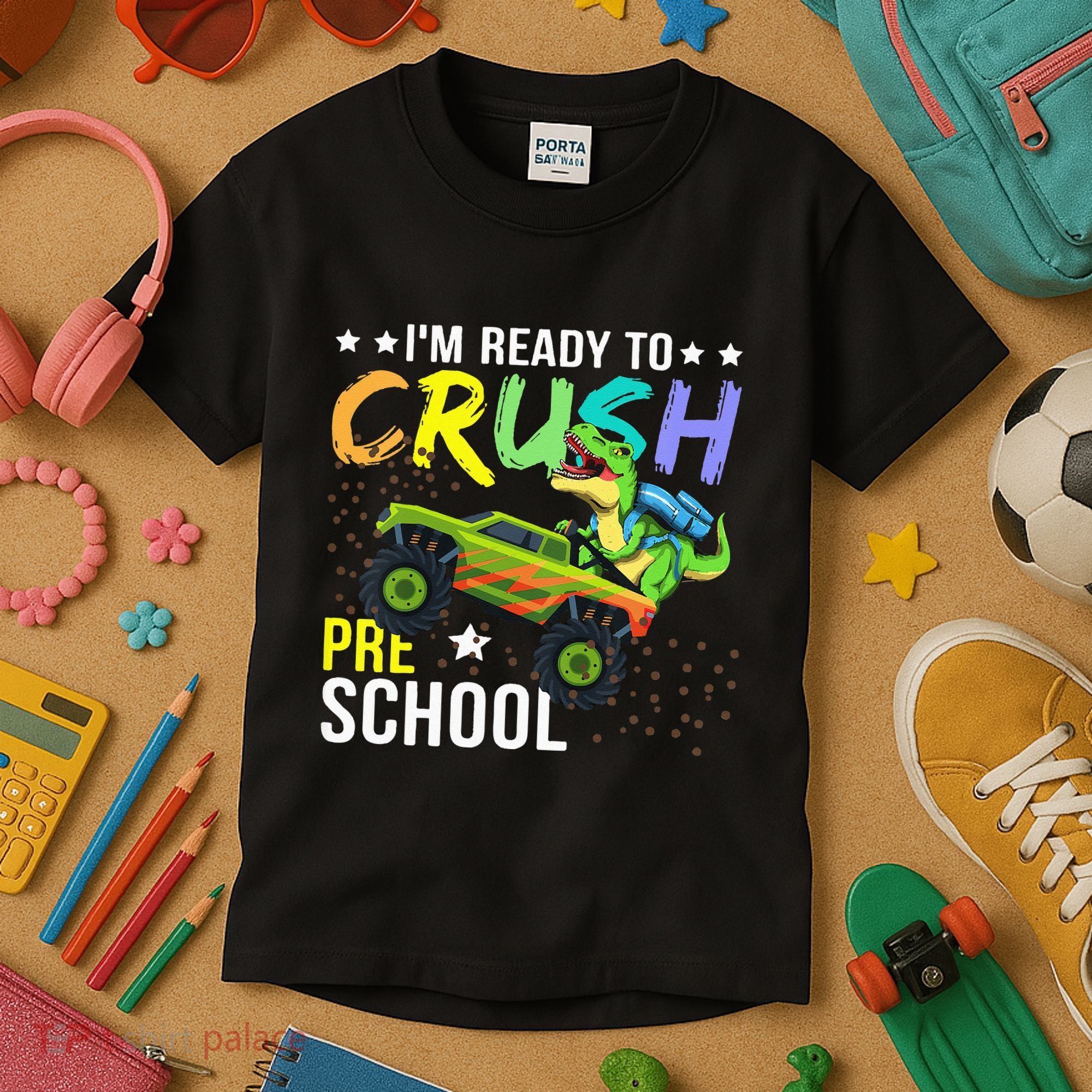 I'm Ready to Crush Kindergarten Dinosaur Back to School Kids T-Shirt