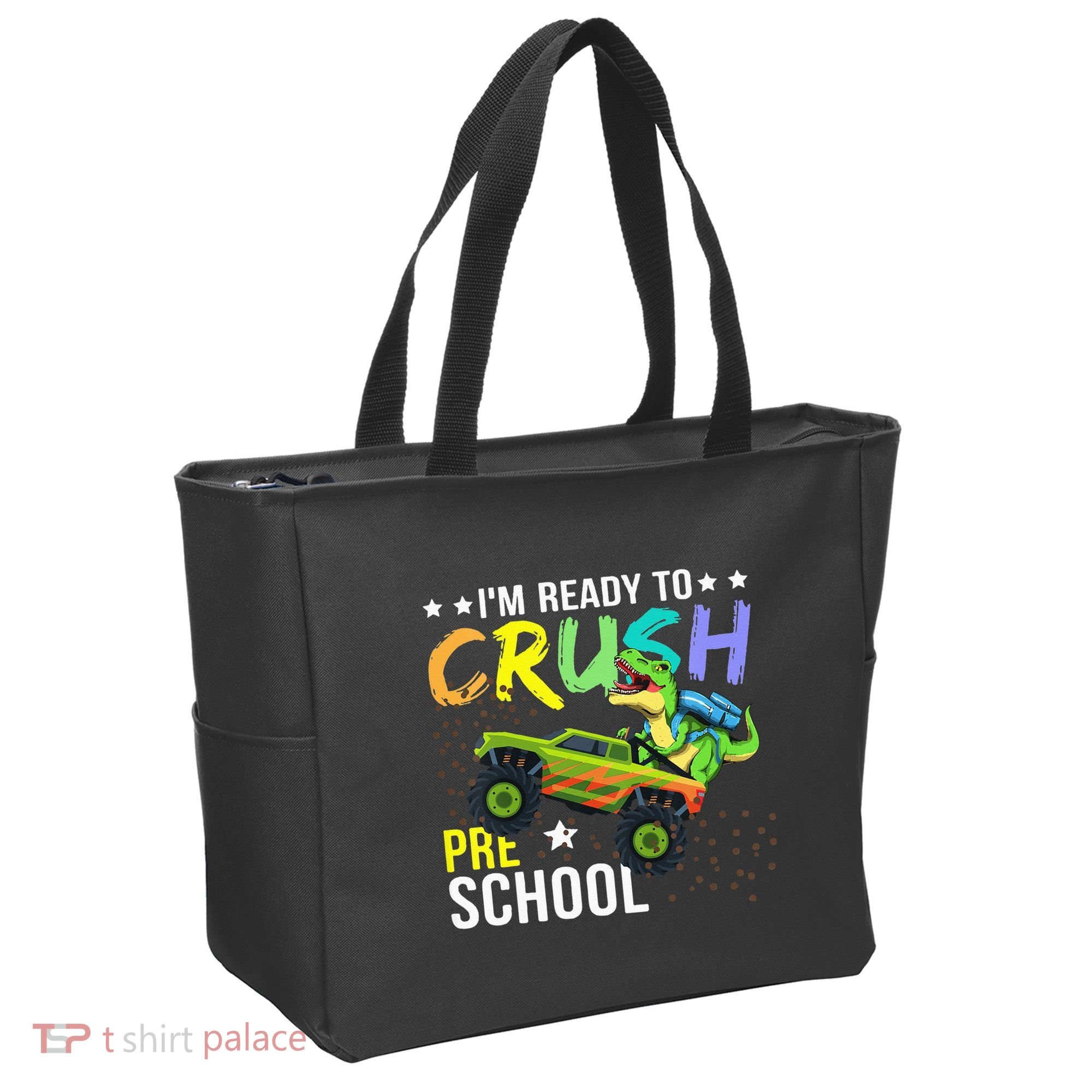 I'm Ready to Crush Kindergarten Dinosaur Back to School Tote Bag