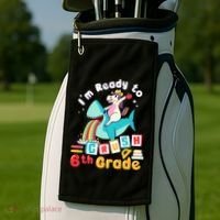Im Ready To Crush 6Th Grade First Day Of Sixth Grade Meaningful Gift Golf Towel thumb 2