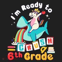 Im Ready To Crush 6Th Grade First Day Of Sixth Grade Meaningful Gift Golf Towel thumb 3