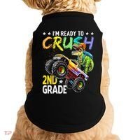 Im Ready To Crush 2nd Grade Dinosaur First Day Of School Doggie Tank thumb 0