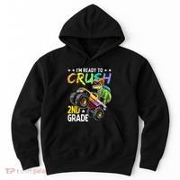 Im Ready To Crush 2nd Grade Dinosaur First Day Of School Hoodie thumb 0