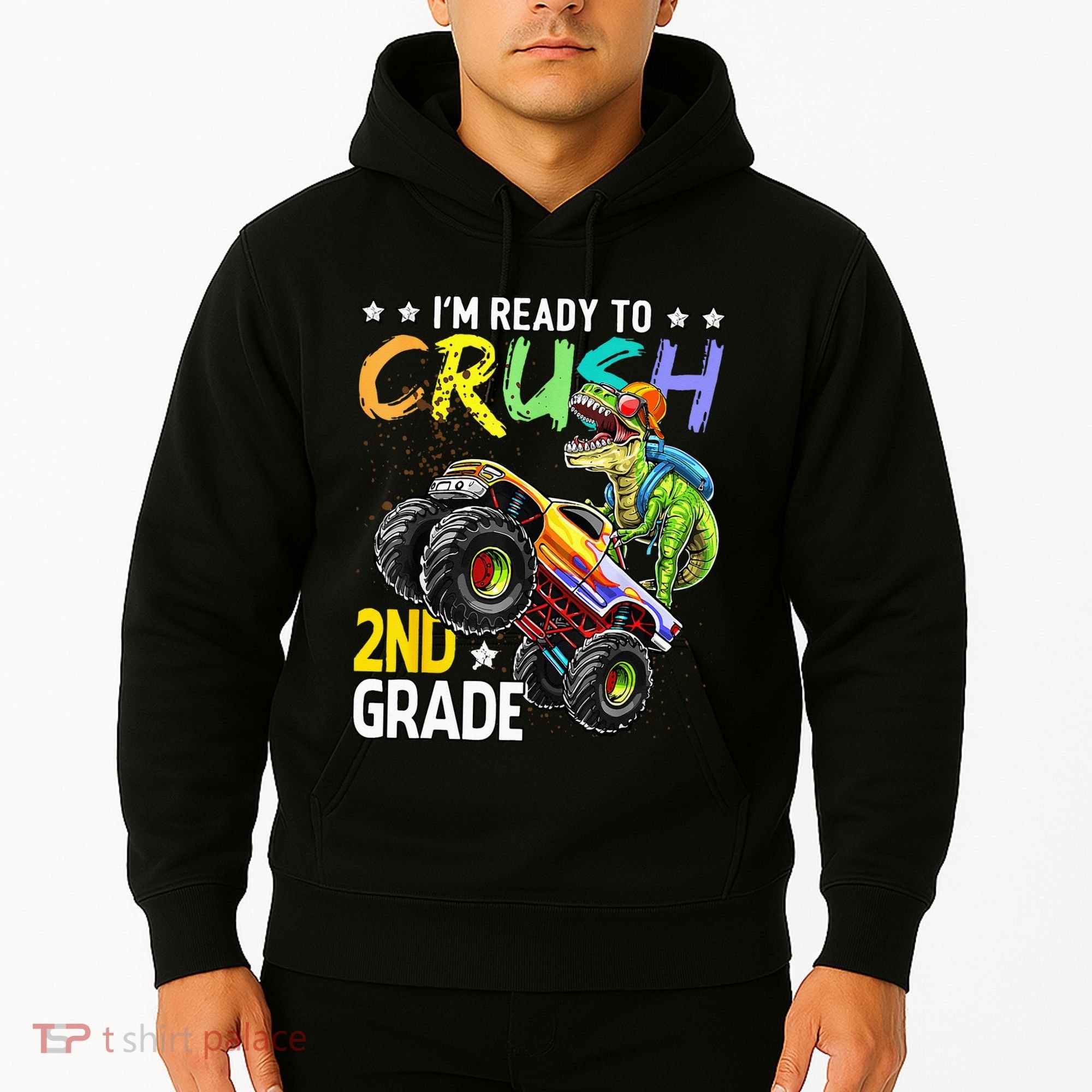Im Ready To Crush 2nd Grade Dinosaur First Day Of School Hoodie