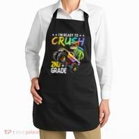 Im Ready To Crush 2nd Grade Dinosaur First Day Of School Apron thumb 2